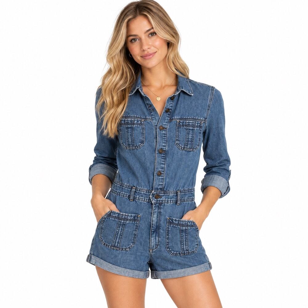 Abercrombie & Fitch Denim romper. women 0